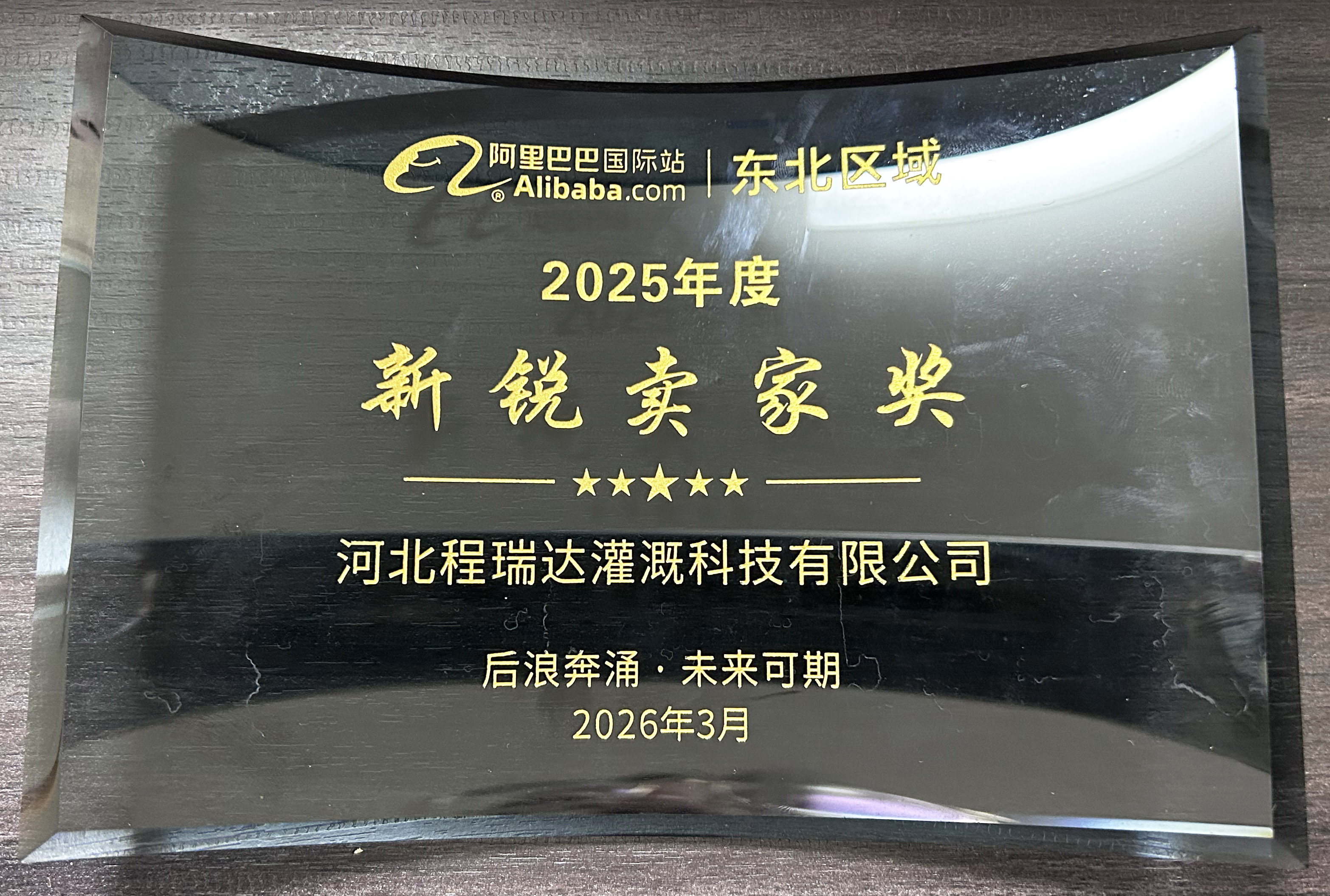 荆州程瑞达灌溉 | 荣获阿里国际站新锐卖家奖